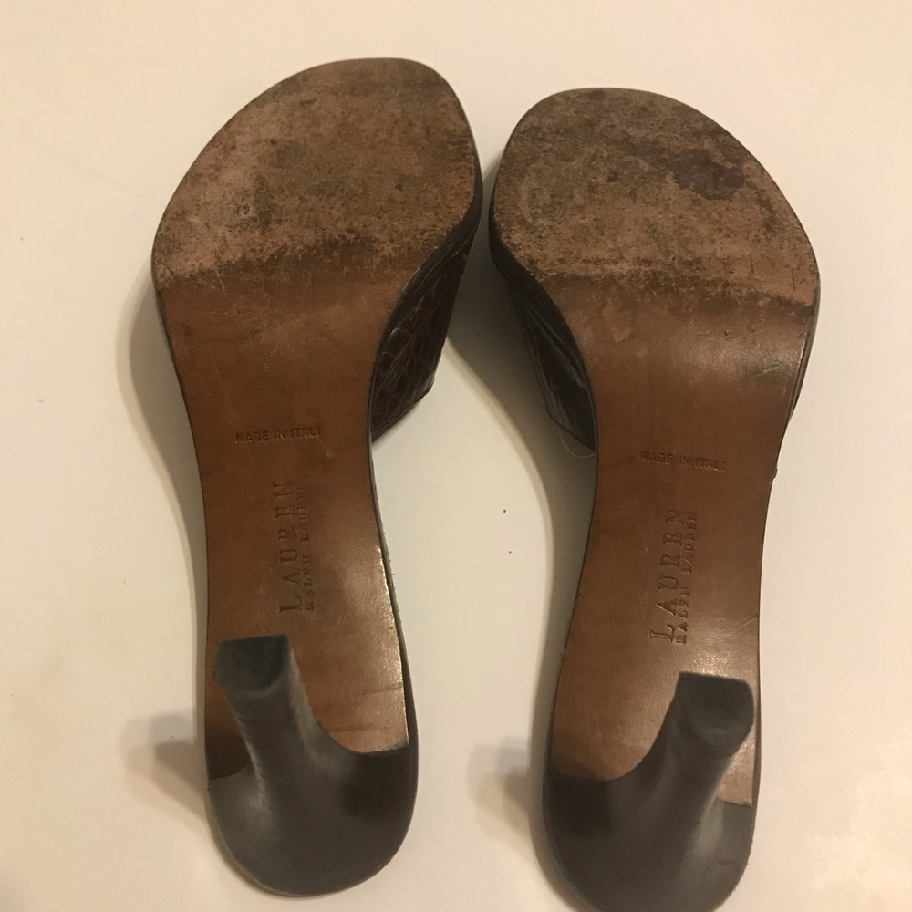 Ralph Lauren Brown Myriam Shoe Sandal Size 8.5 B - Picture 6 of 7